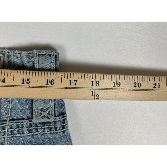 Rock Revival Men Ty 31 Relaxed Straight Blue Denim Jeans Thick Stitch Y2K - Picture 11 of 13